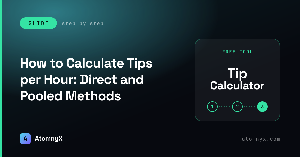 How to Calculate Tips per Hour: Simple Formulas for Servers
